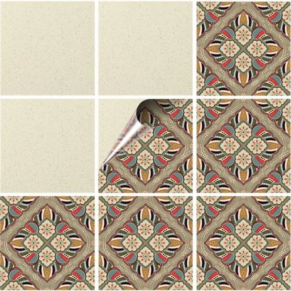 Set 100 buc. x Sticker Autocolant Faianta Decorativa "Kitchen Design" model K-FAI-812  - - Roveli