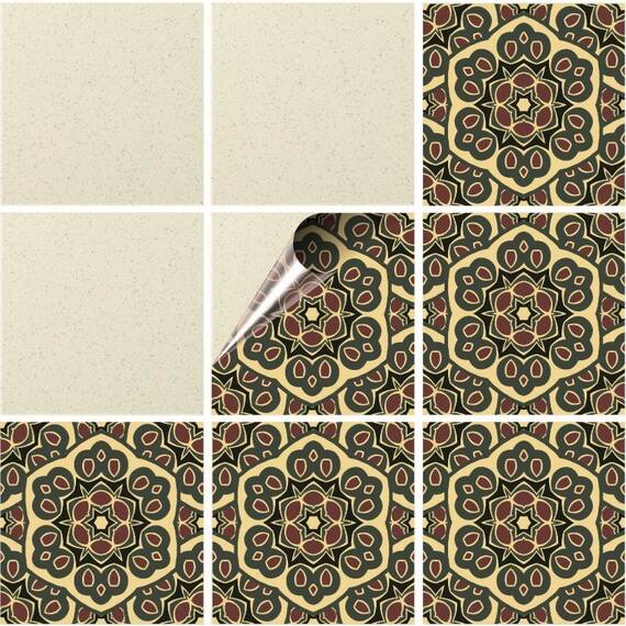 Set 100 buc. x Sticker Autocolant Faianta Decorativa "Kitchen Design" model K-FAI-830  - - Roveli