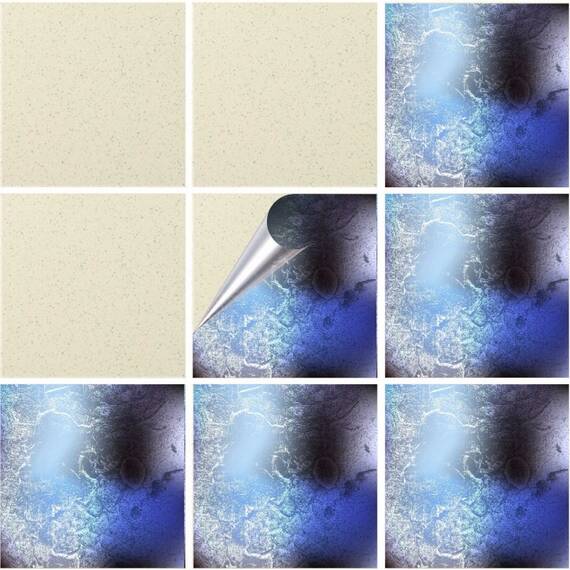 Set 100 buc. x Sticker Autocolant Faianta Decorativa "Kitchen Design" model K-FAI-847  - - Roveli