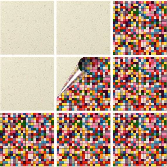 Set 100 buc. x Sticker Autocolant Faianta Decorativa "Kitchen Design" model K-FAI-864  - - Roveli