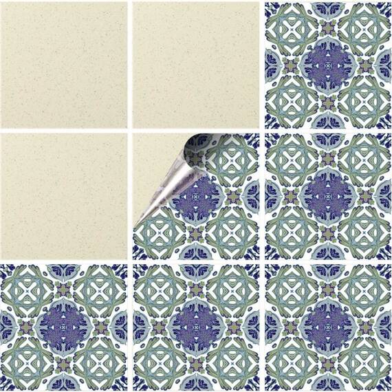 Set 100 buc. x Sticker Autocolant Faianta Decorativa "Kitchen Design" model K-FAI-875  - - Roveli