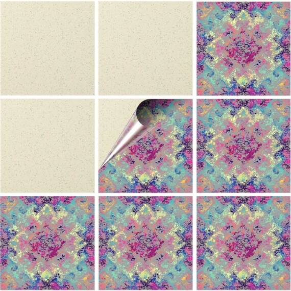 Set 100 buc. x Sticker Autocolant Faianta Decorativa "Kitchen Design" model K-FAI-638  - - Roveli
