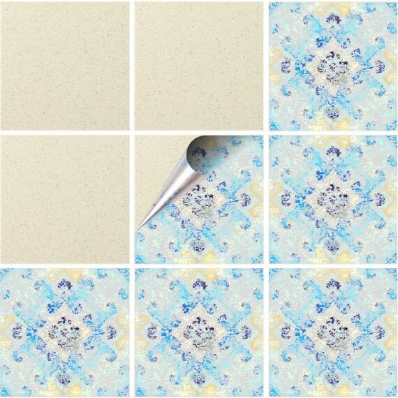 Set 100 buc. x Sticker Autocolant Faianta Decorativa "Kitchen Design" model K-FAI-656  - - Roveli