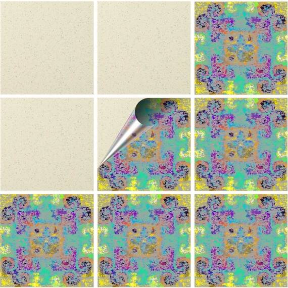 Set 100 buc. x Sticker Autocolant Faianta Decorativa "Kitchen Design" model K-FAI-657  - - Roveli
