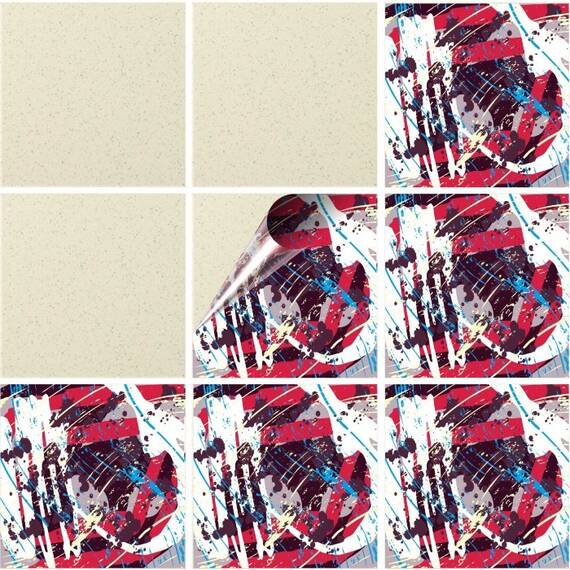 Set 100 buc. x Sticker Autocolant Faianta Decorativa "Kitchen Design" model K-FAI-663  - - Roveli