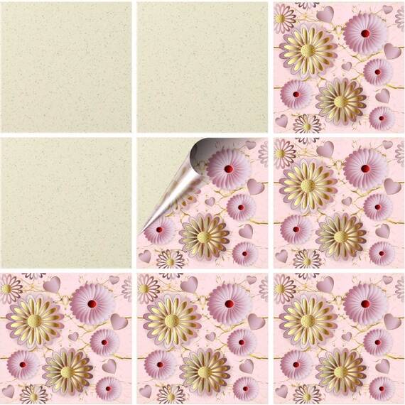 Set 100 buc. x Sticker Autocolant Faianta Decorativa "Kitchen Design" model K-FAI-665  - - Roveli
