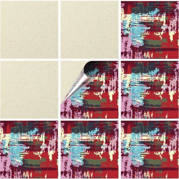 Set 100 buc. x Sticker Autocolant Faianta Decorativa "Kitchen Design" model K-FAI-685  - - Roveli