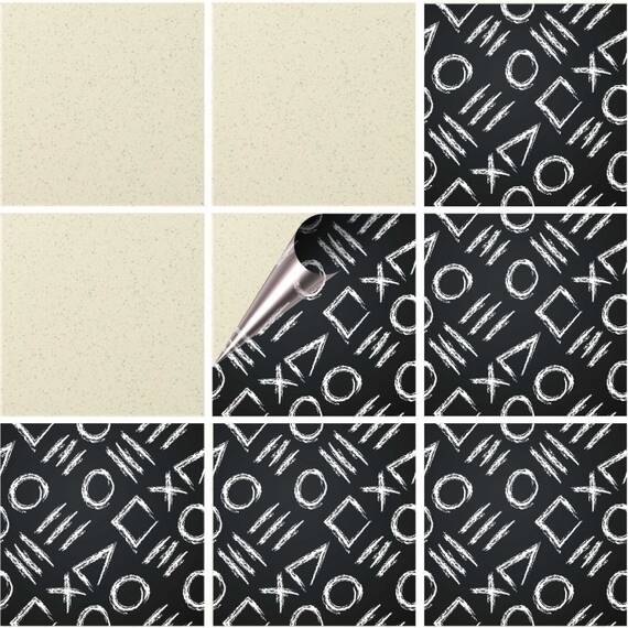 Set 100 buc. x Sticker Autocolant Faianta Decorativa "Kitchen Design" model K-FAI-787  - - Roveli