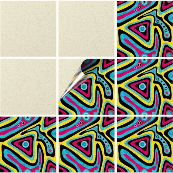 Set 100 buc. x Sticker Autocolant Faianta Decorativa "Kitchen Design" model K-FAI-801  - - Roveli