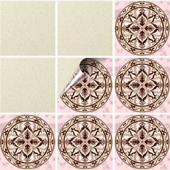 Set 100 buc. x Sticker Autocolant Faianta Decorativa "Kitchen Design" model K-FAI-523  - - Roveli