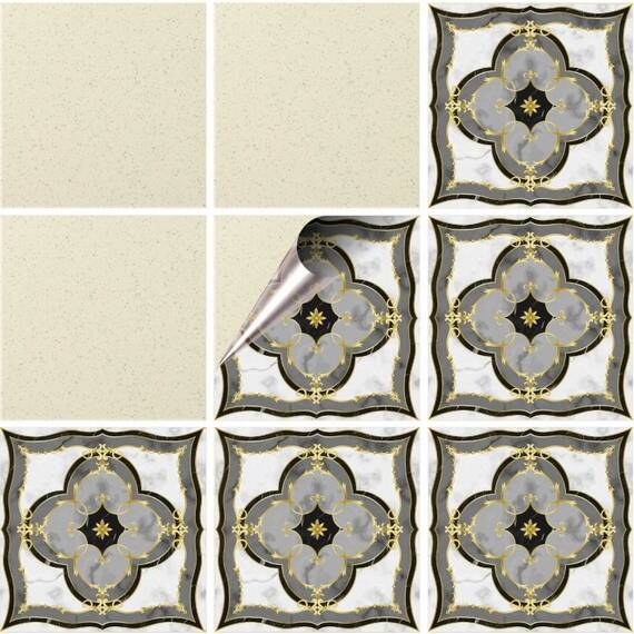 Set 100 buc. x Sticker Autocolant Faianta Decorativa "Kitchen Design" model K-FAI-533  - - Roveli