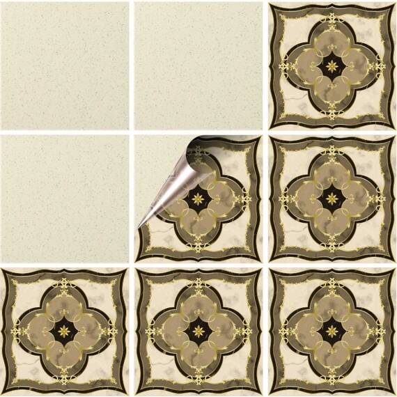 Set 100 buc. x Sticker Autocolant Faianta Decorativa "Kitchen Design" model K-FAI-534  - - Roveli