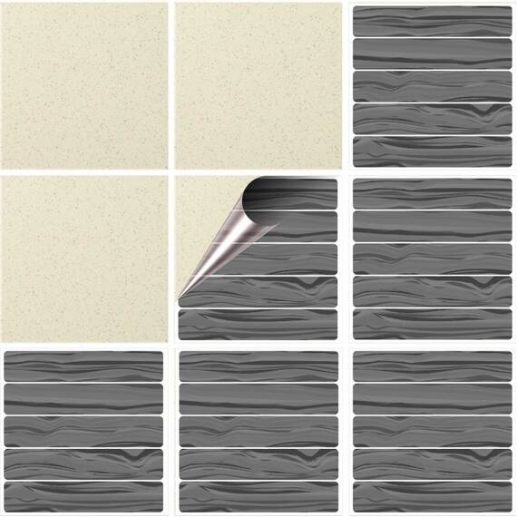 Set 100 buc. x Sticker Autocolant Faianta Decorativa "Kitchen Design" model K-FAI-548  - - Roveli
