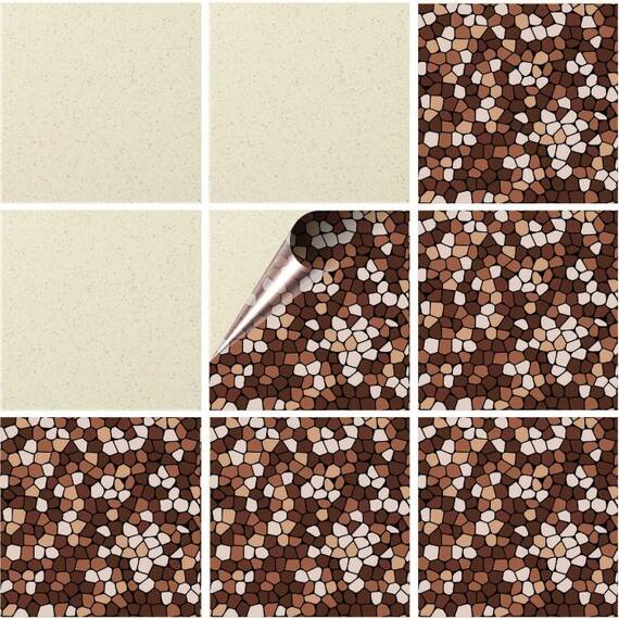 Set 100 buc. x Sticker Autocolant Faianta Decorativa "Kitchen Design" model K-FAI-568  - - Roveli