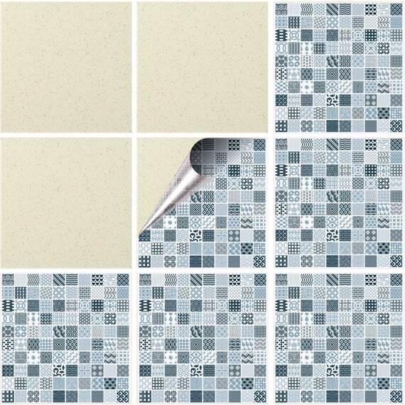 Set 100 buc. x Sticker Autocolant Faianta Decorativa "Kitchen Design" model K-FAI-586  - - Roveli