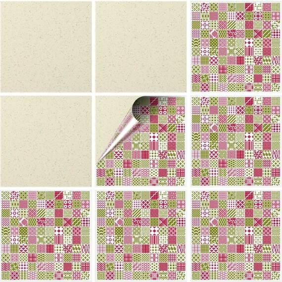 Set 100 buc. x Sticker Autocolant Faianta Decorativa "Kitchen Design" model K-FAI-588  - - Roveli