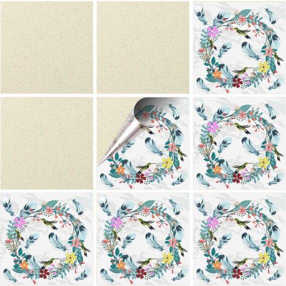 Set 100 buc. x Sticker Autocolant Faianta Decorativa "Kitchen Design" model K-FAI-611  - - Roveli