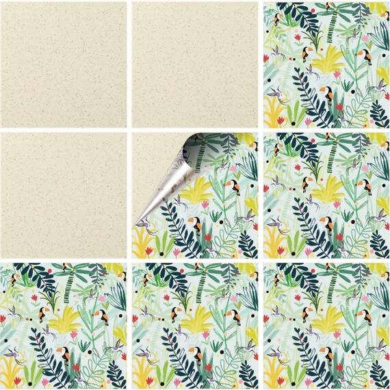 Set 100 buc. x Sticker Autocolant Faianta Decorativa "Kitchen Design" model K-FAI-612  - - Roveli