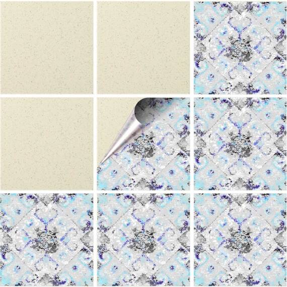 Set 100 buc. x Sticker Autocolant Faianta Decorativa "Kitchen Design" model K-FAI-624  - - Roveli