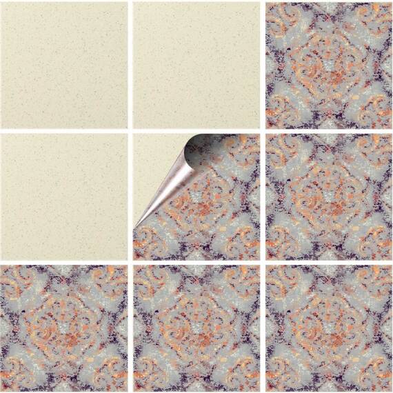 Set 100 buc. x Sticker Autocolant Faianta Decorativa "Kitchen Design" model K-FAI-635  - - Roveli