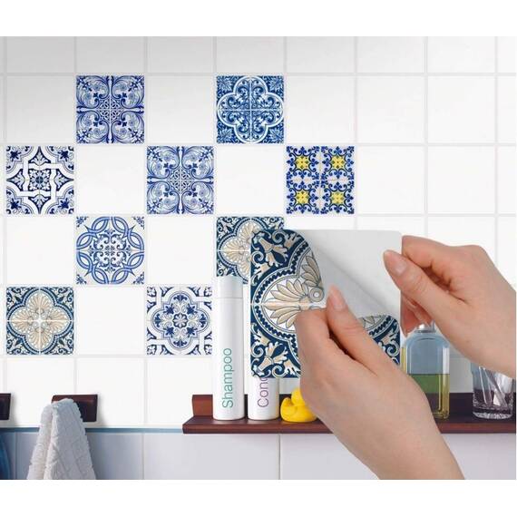 Set 100 buc. x Sticker Autocolant Faianta Decorativa "Kitchen Design" model K-FAI-121  - - Roveli