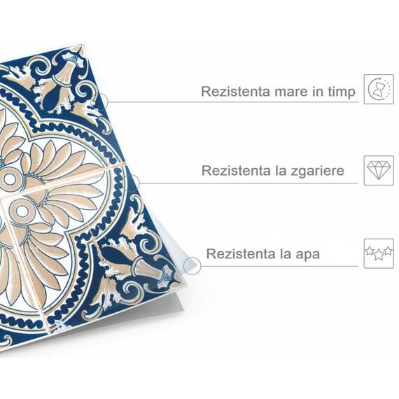 Set 100 buc. x Sticker Autocolant Faianta Decorativa "Kitchen Design" model K-FAI-193  - - Roveli