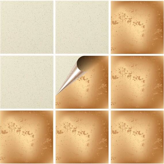 Set 100 buc. x Sticker Autocolant Faianta Decorativa "Kitchen Design" model K-FAI-406  - - Roveli