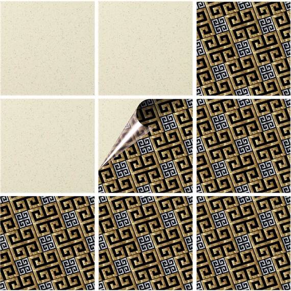Set 100 buc. x Sticker Autocolant Faianta Decorativa "Kitchen Design" model K-FAI-415  - - Roveli