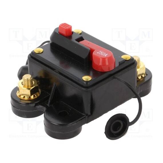 Siguranta automata auto 250A neagra 12÷48VDC 78x52x37mm - - Roveli