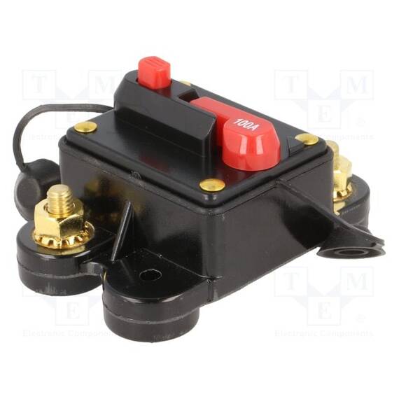 Siguranta automata auto 100A neagra 12÷48VDC 78x52x37mm - - Roveli
