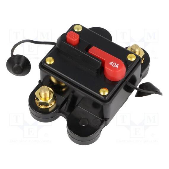 Siguranta automata auto 40A neagra 12÷48VDC 78x52x37mm - - Roveli