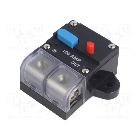 Siguranta automata auto 100A neagra 12÷48VDC 52x70x42mm - - Roveli