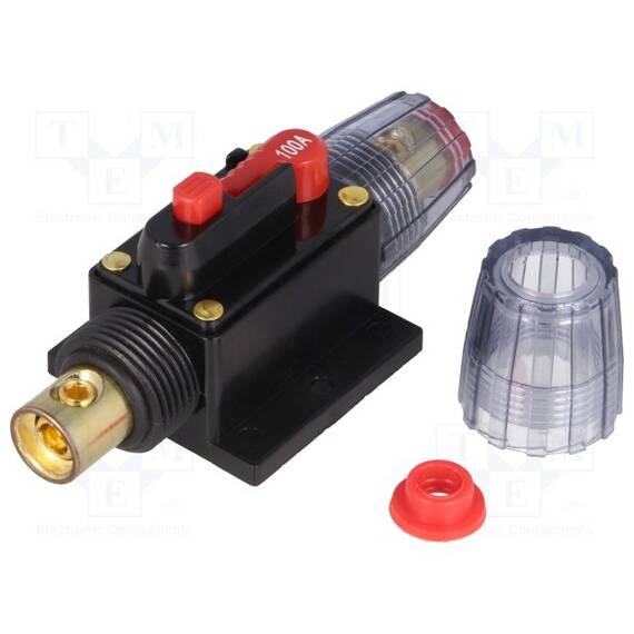 Siguranta automata auto 100A neagra 12÷48VDC 4,2x10x4,2mm - - Roveli