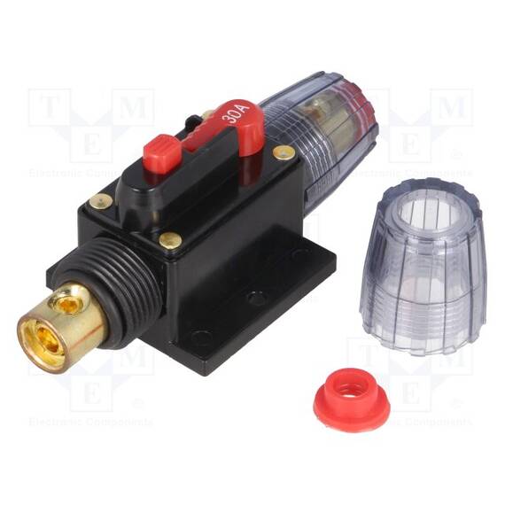 Siguranta automata auto 30A neagra 12÷48VDC 4,2x10x4,2mm - - Roveli