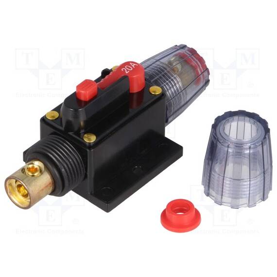 Siguranta automata auto 20A neagra 12÷48VDC 4,2x10x4,2mm - - Roveli