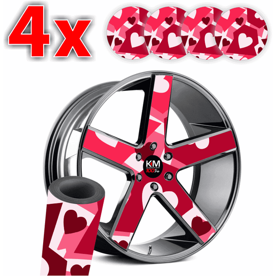 Set Folii Colantare Jante - PINK - - Roveli
