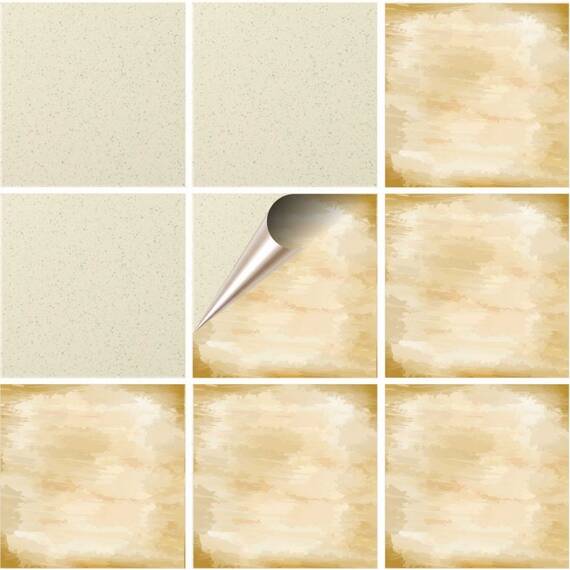 Set 100 buc. x Sticker Autocolant Faianta Decorativa "Kitchen Design" model K-FAI-388  - - Roveli