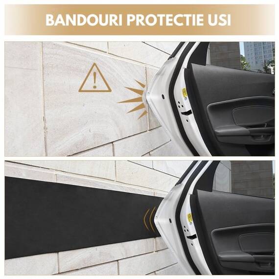 Banda de protectie pentru portiere, SILVER, montaj in garaj, terasa, parcari private (20 x 200cm) - - Roveli