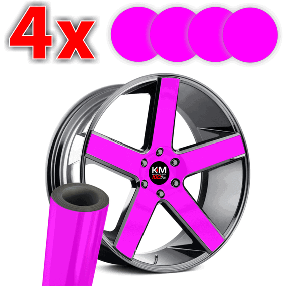 Set Folii Colantare Jante - Pink Oracal - - Roveli