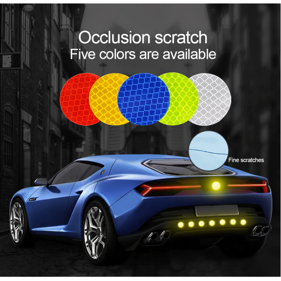 Set 10 buc sticker reflectorizant CERC (10 buc, diametru 4cm) - - Roveli