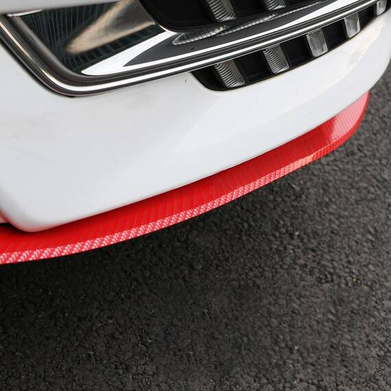 Protectie spoiler, prelungire bara fata/spate din cauciuc, culoare CARBON Rosu - - Roveli