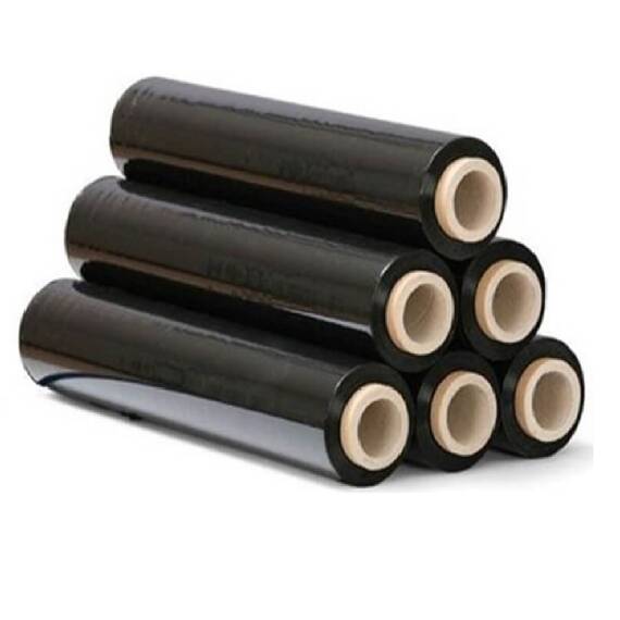 Folie Stretch Neagra pentru ambalat manual, 23 microni, 1,5 kg - - Roveli