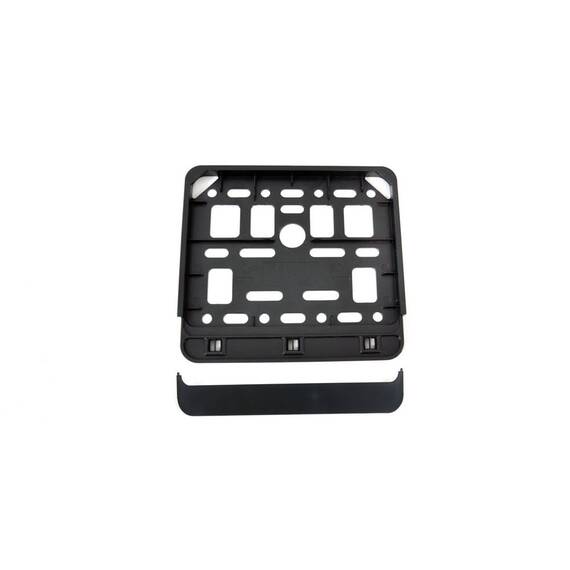 Suport numar inmatriculare negru pentru scooter 11.4 x 14cm - - Roveli