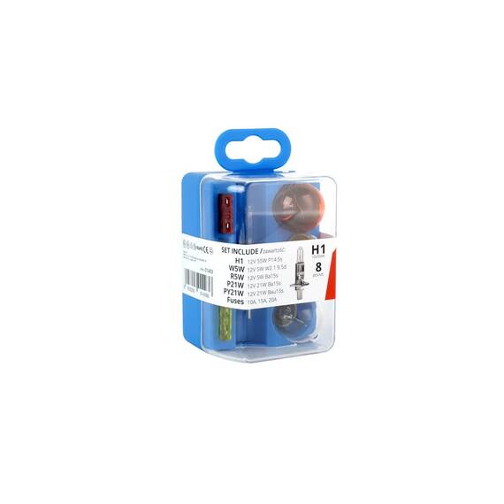 Set rezerva becuri si sigurante 8 buc H1 - - Roveli
