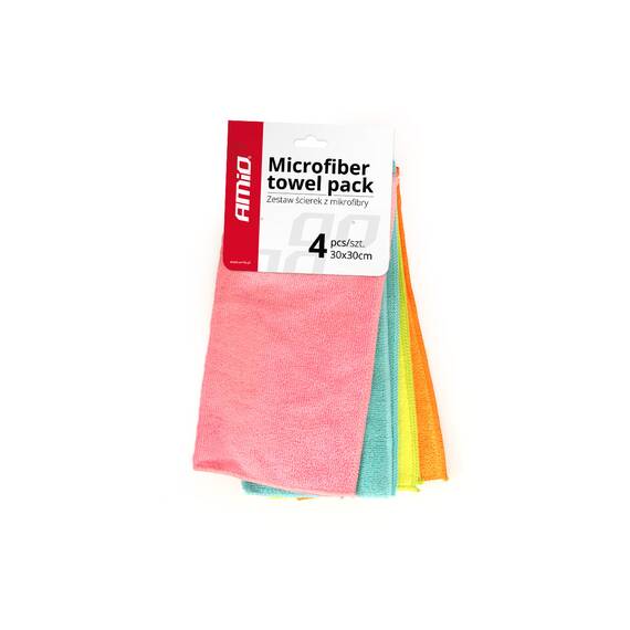 Set lavete microfibre 4 buc 30x30 cwash-02 - - Roveli