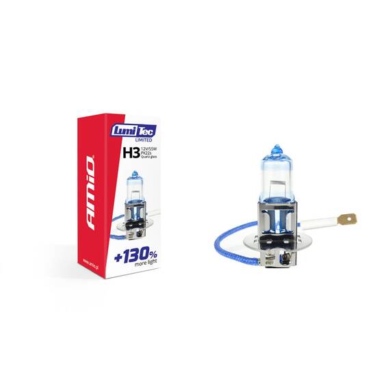 Bec halogen H3 12V 55W LumiTec LIMITED + 130% - - Roveli