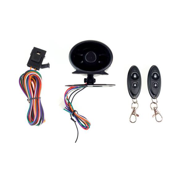 Sistem Alarma auto MINI cu  doua telecomenzi - - Roveli