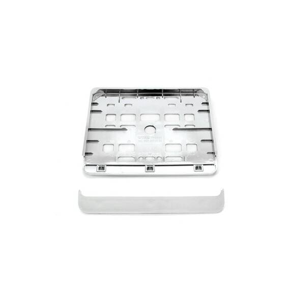Suport numar inmatriculare cromat pentru motocicleta 15 x 19cm - - Roveli