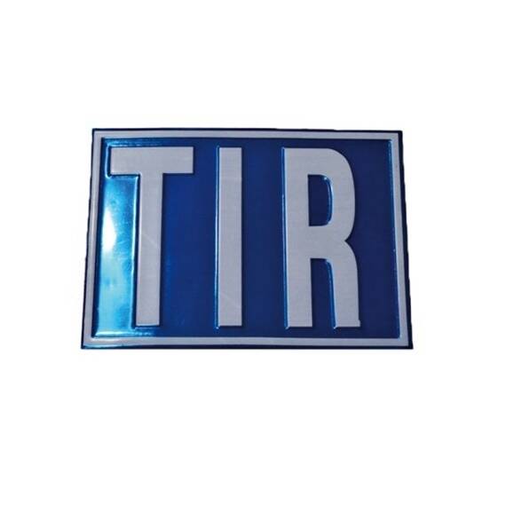 Placuta metalica TIR din otel reliefat - - Roveli