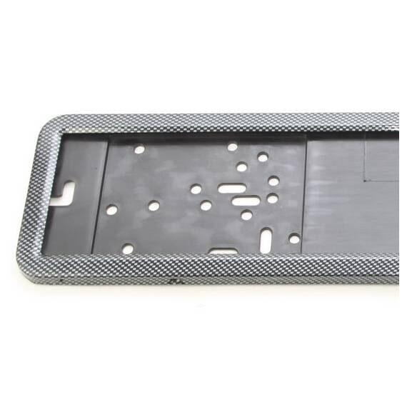 Suport numar inmatriculare INOX + finisaj CARBON, LPF 002 - - Roveli